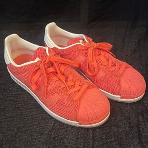 Adidas Superstar J bounce shoes in coral, women’s 6.5, mens 5.5